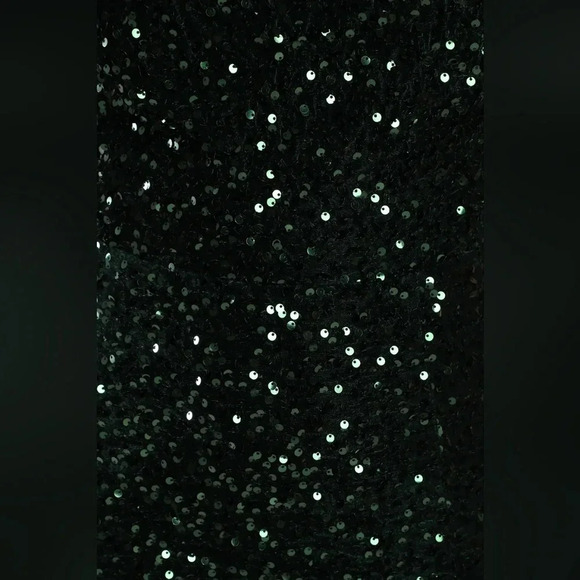 Lulus Won the Lottery Emerald Green Sequin One-Shoulder Maxi Dress M Wedding - Picture 6 of 11